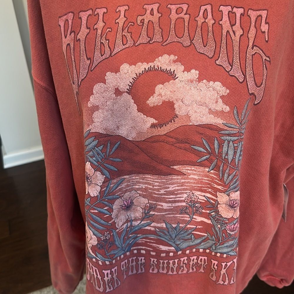 Billabong Oversized Ride In Crew Fleece Sweatshirt S - Picture 2 of 6